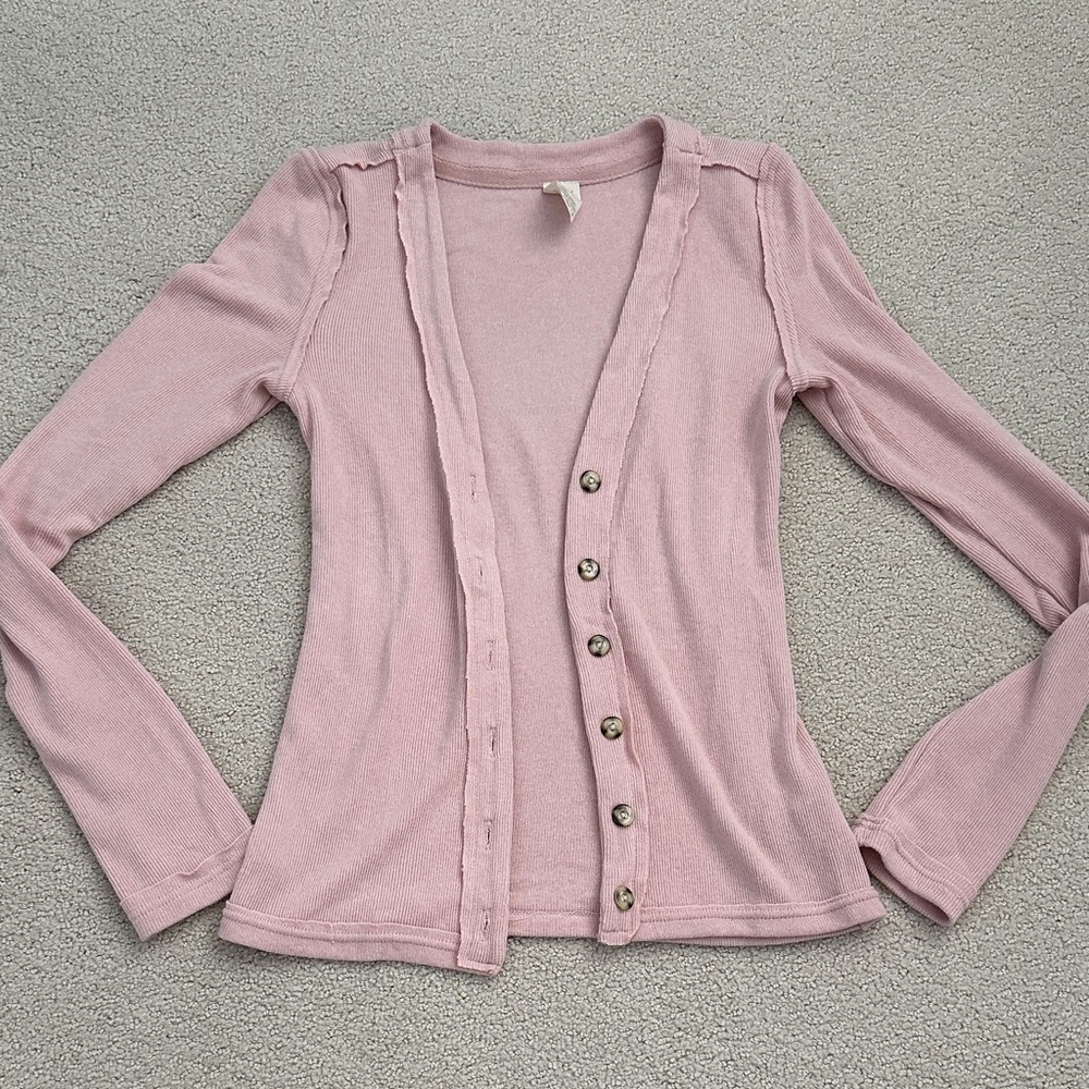 We The Free Soft Pink Knit Top